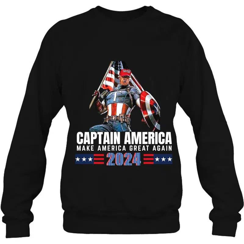 Again American Captain Trump 2024 T-Shirt Again American Captain Trump 2024 T-Shirt