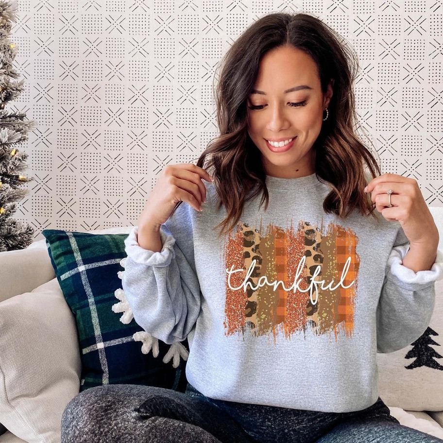 Vintage Thanksgiving Thankful Sweatshirt