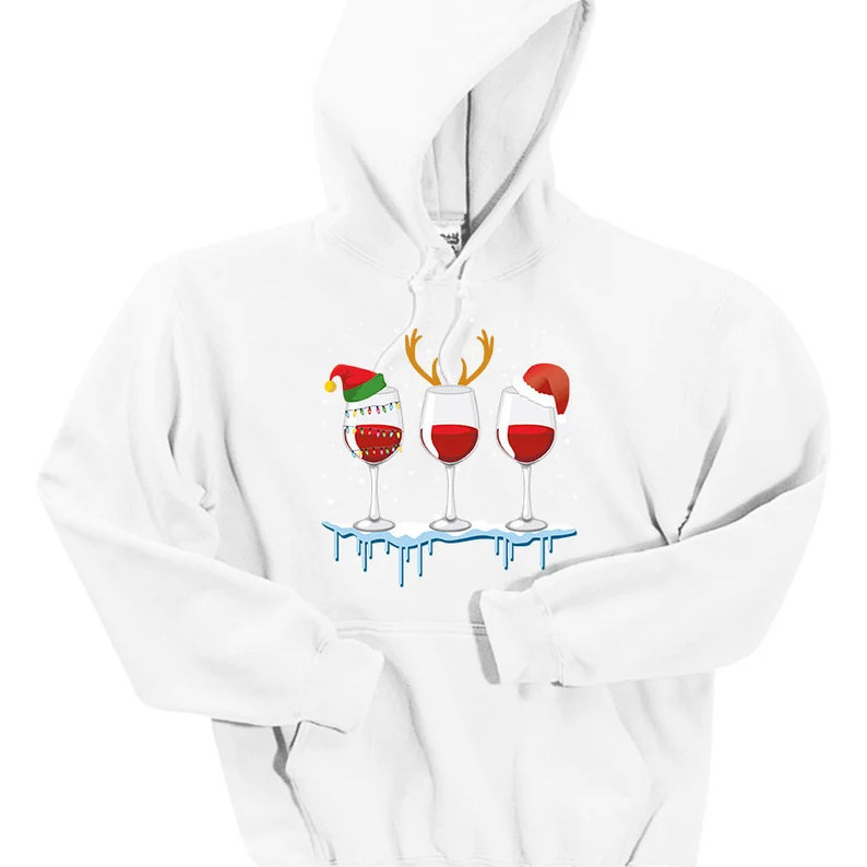 Wine Christmas Hoodie Wine Christmas Hoodie