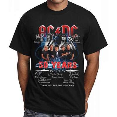ACDC 50 Years Anniversary 1973 2023 Thank You For The Memories T-Shirt ACDC 50 Years Anniversary 1973 2023 Thank You For The Memories T-Shirt