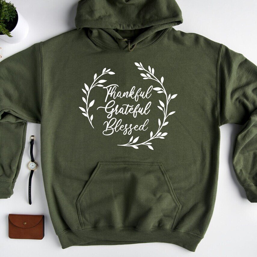 Thanksgiving Thankful Grateful Blessed Hoodie