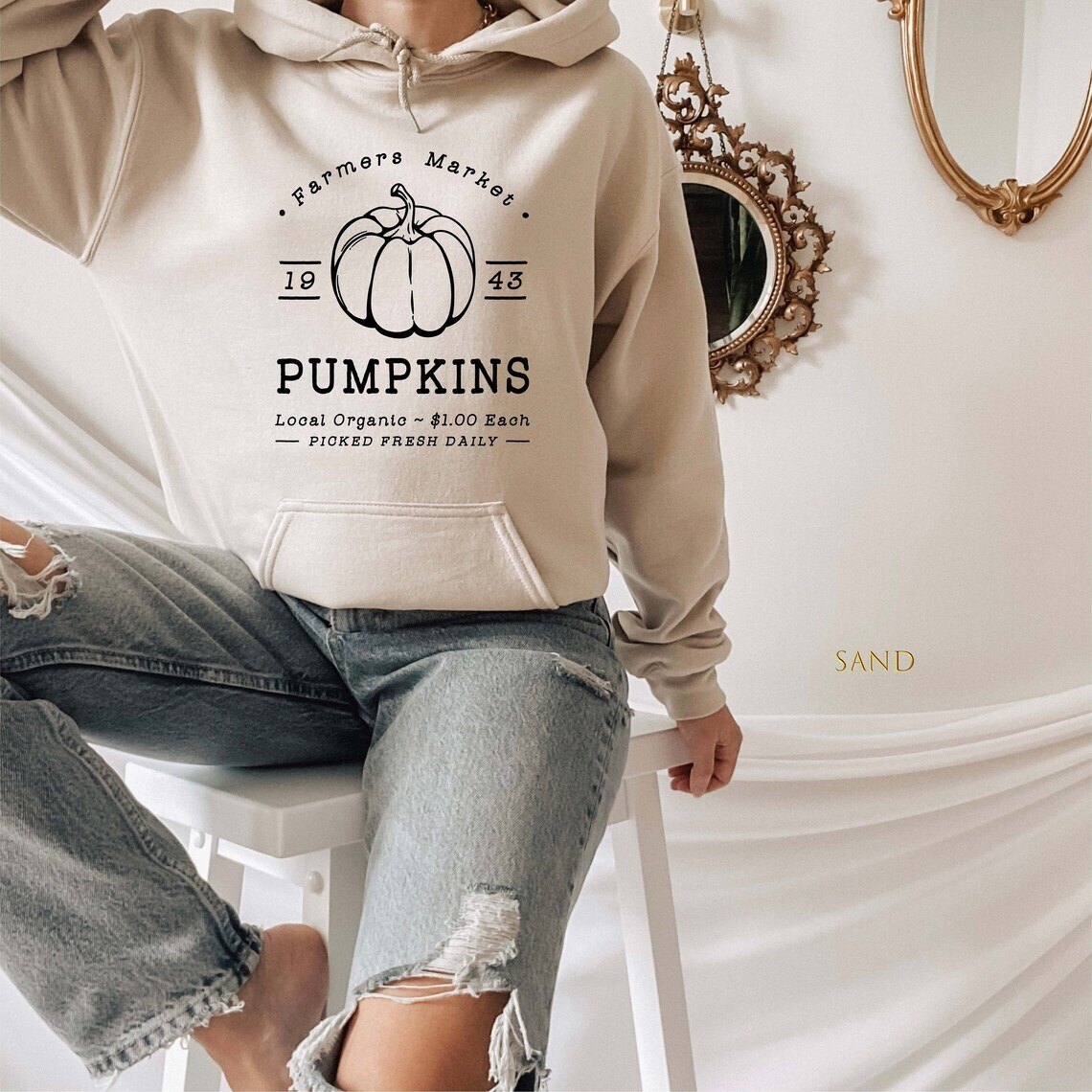 Thanksgiving Farmers Market Pumpkin Hoodie