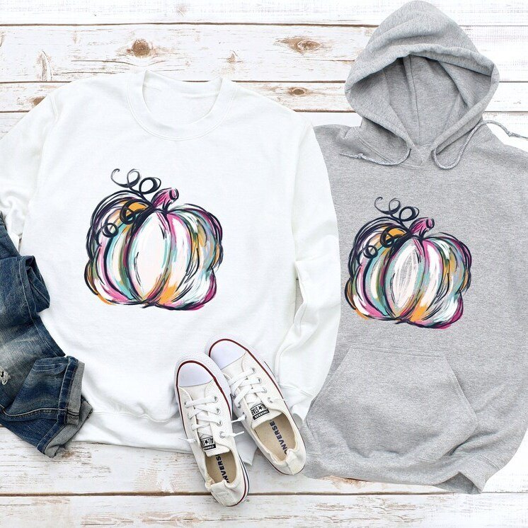 Colorful Pumpkin Thanksgiving Hoodie Colorful Pumpkin Thanksgiving Hoodie