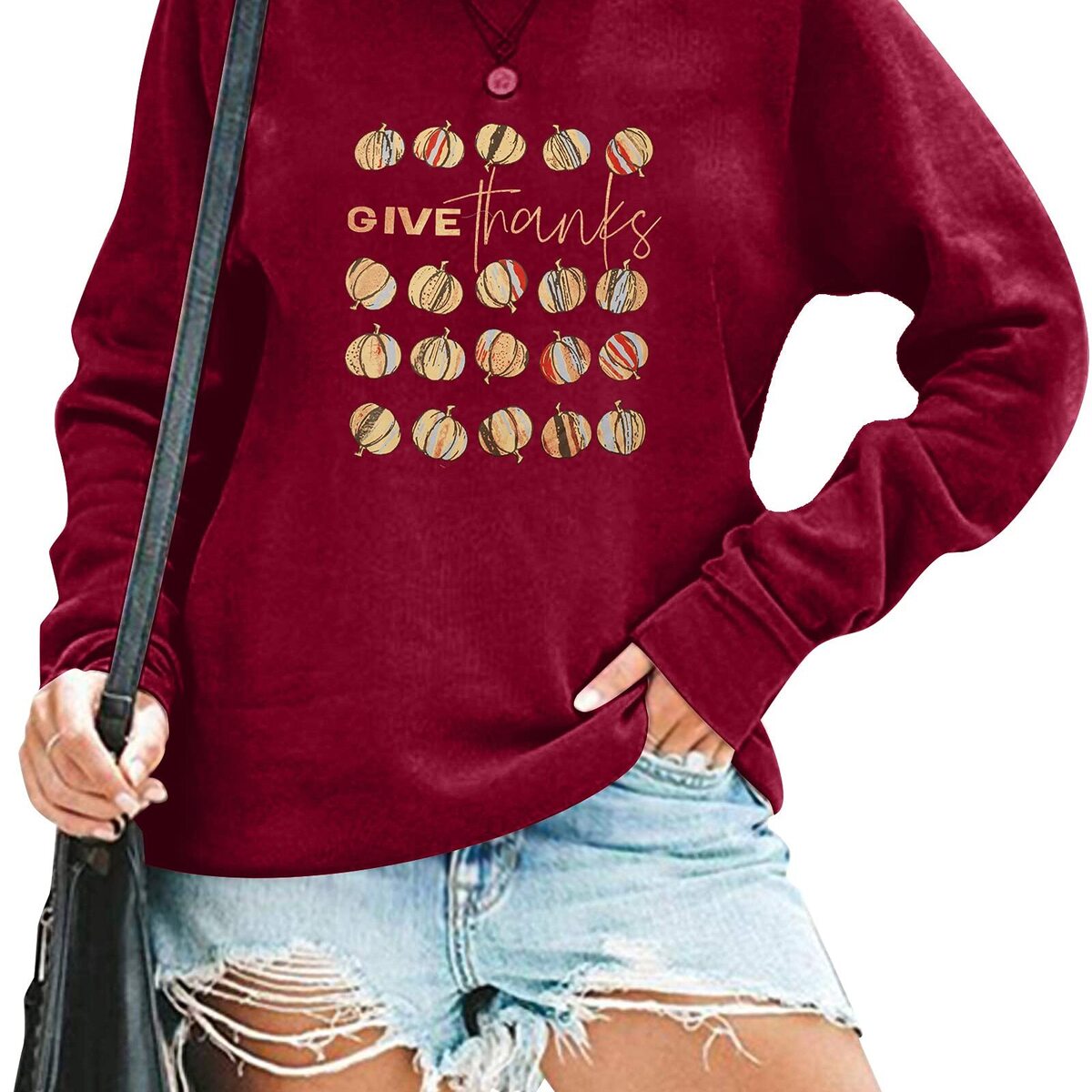 Give Thanks Pumpkin Thanksgiving Sweatshirt Give Thanks Pumpkin Thanksgiving Sweatshirt