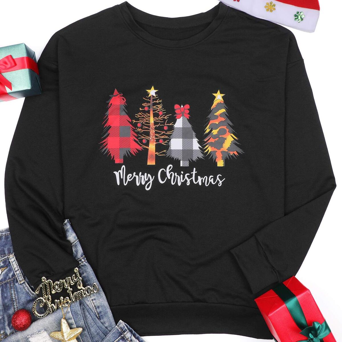 Merry Christmas Tree Sweatshirt