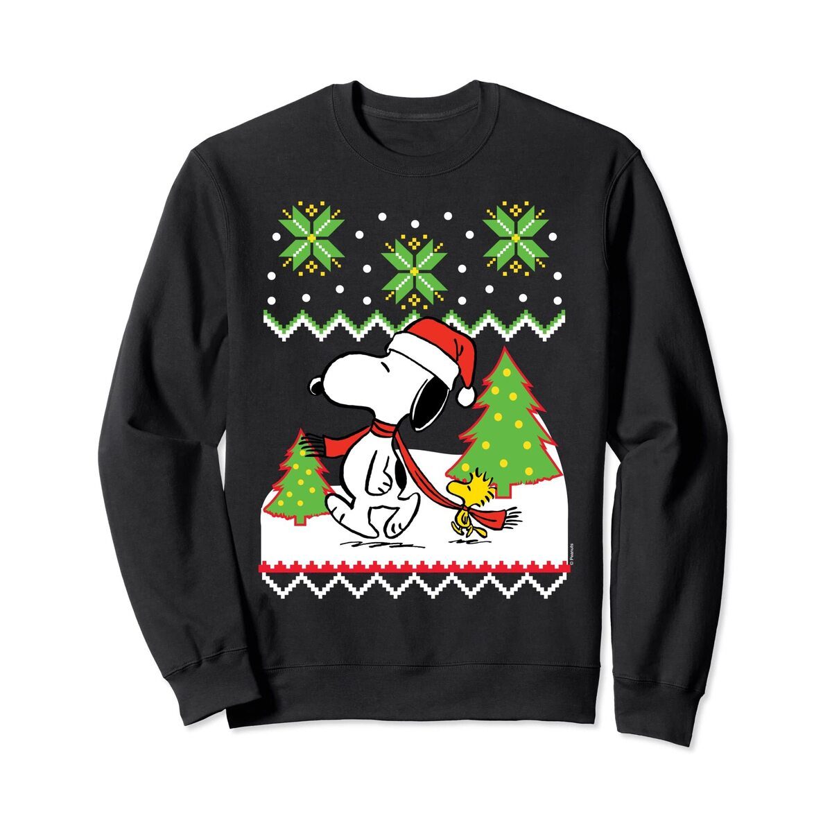 Christmas Peanuts Santa Snow Snoopy Woodstock Sweatshirt