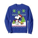 Christmas Peanuts Santa Snow Snoopy Woodstock Sweatshirt