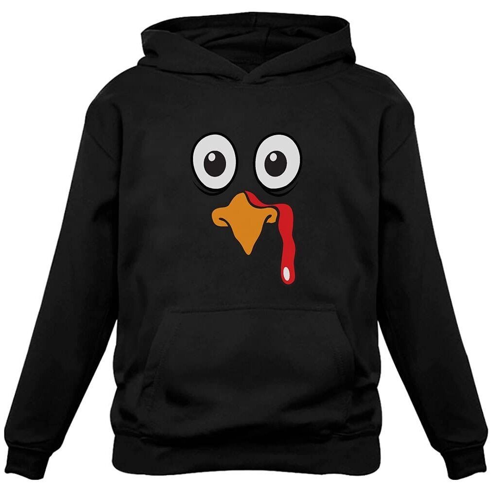 Thanksgiving Teen Funny Turkey Face T-Shirt