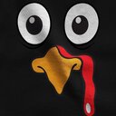 Thanksgiving Teen Funny Turkey Face T-Shirt