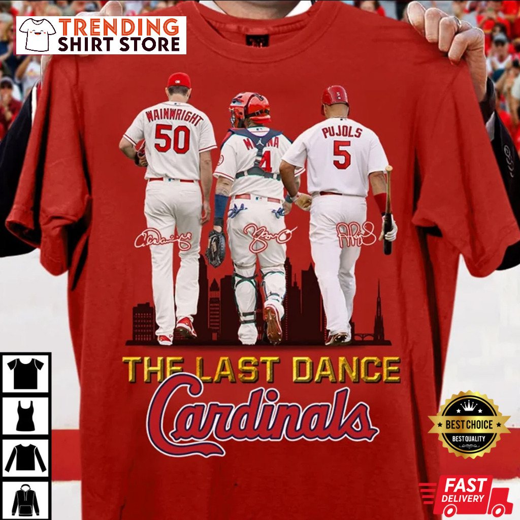 Yadi Waino Pujols One Last Run 2022 The Final Ride, The Last Dance, Cardinals Baseball T-Shirt