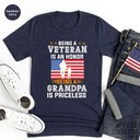 Being A Veteran is an Honor Being a Grandpa is Priceless Veteran Military T-Shirt Being A Veteran is an Honor Being a Grandpa is Priceless Veteran Military T-Shirt