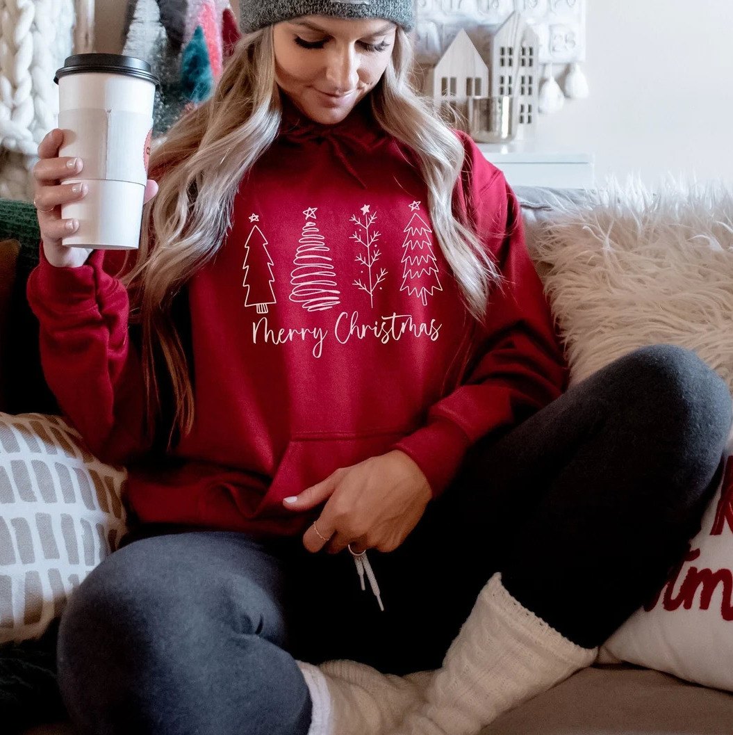 Mery Christmas Trees Hoodie