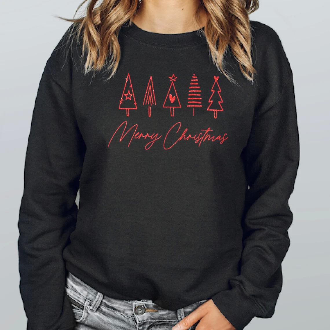 Vintage Merry Christmas Tree Sweatshirt