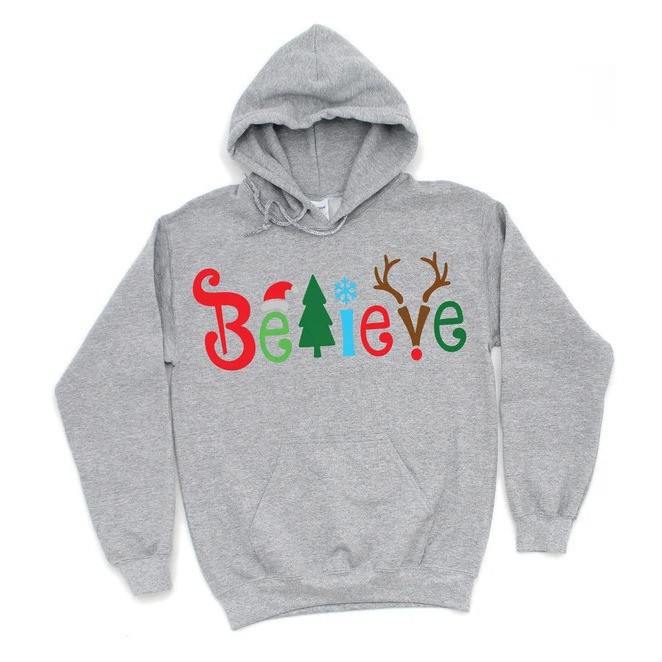 Believe Christmas Hoodie Believe Christmas Hoodie