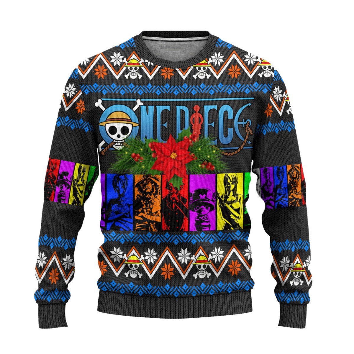 One Piece Anime Characters Ugly Christmas Sweater Ugly Christmas Sweater