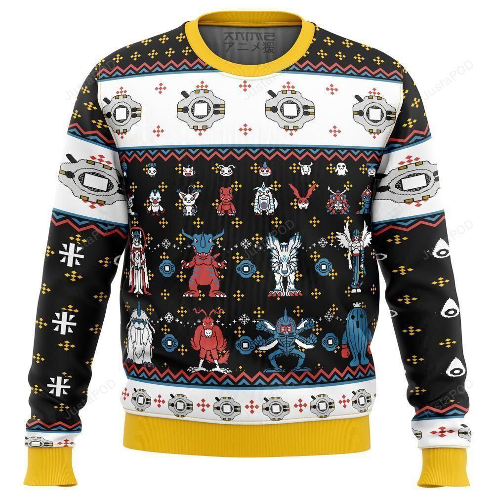 Digimon Sprites Christmas Ugly Sweater Ugly Christmas Sweater Digimon Sprites Christmas Ugly Sweater Ugly Christmas Sweater