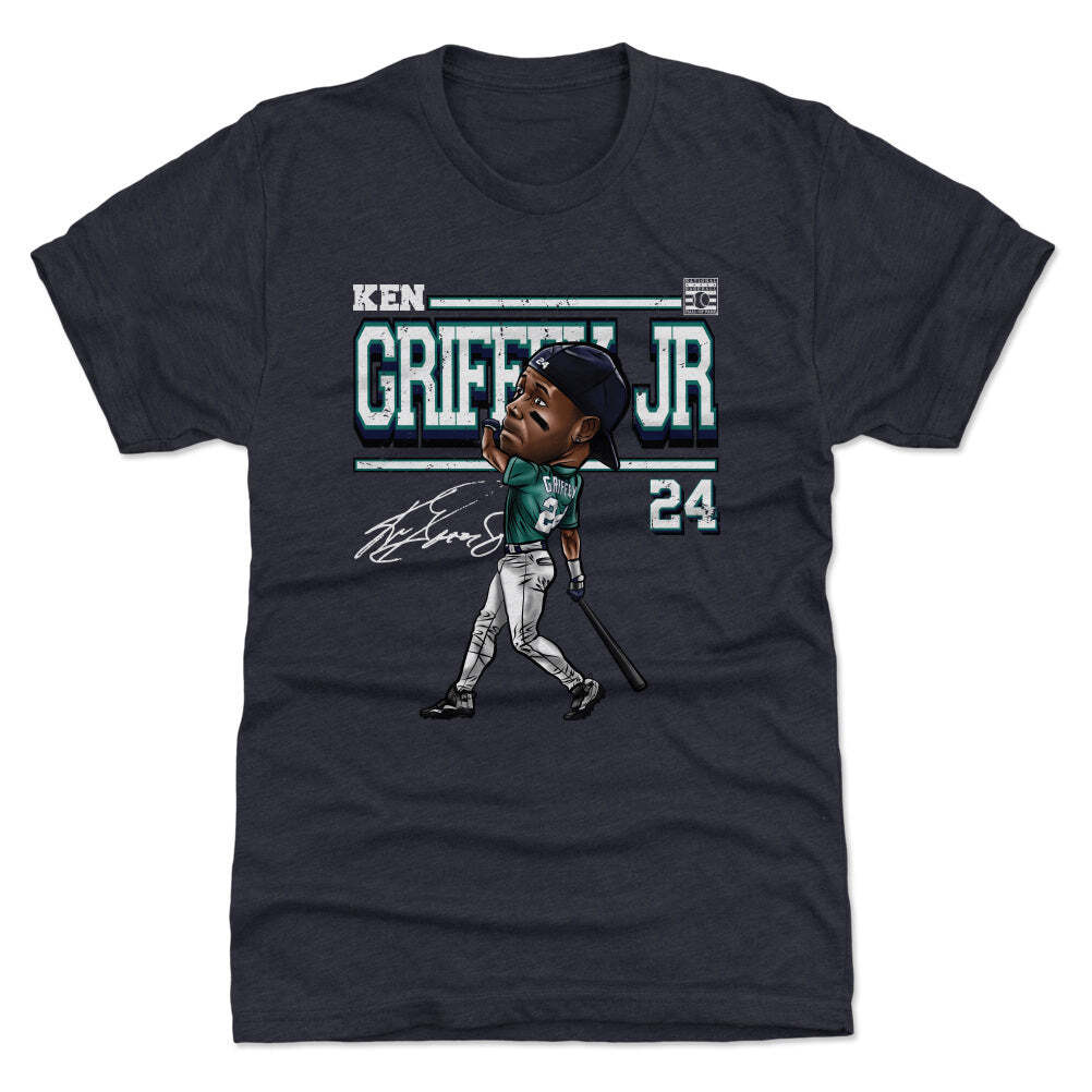 Ken Griffey Jr. Seattle Derby Cartoon T-Shirt Ken Griffey Jr. Seattle Derby Cartoon T-Shirt