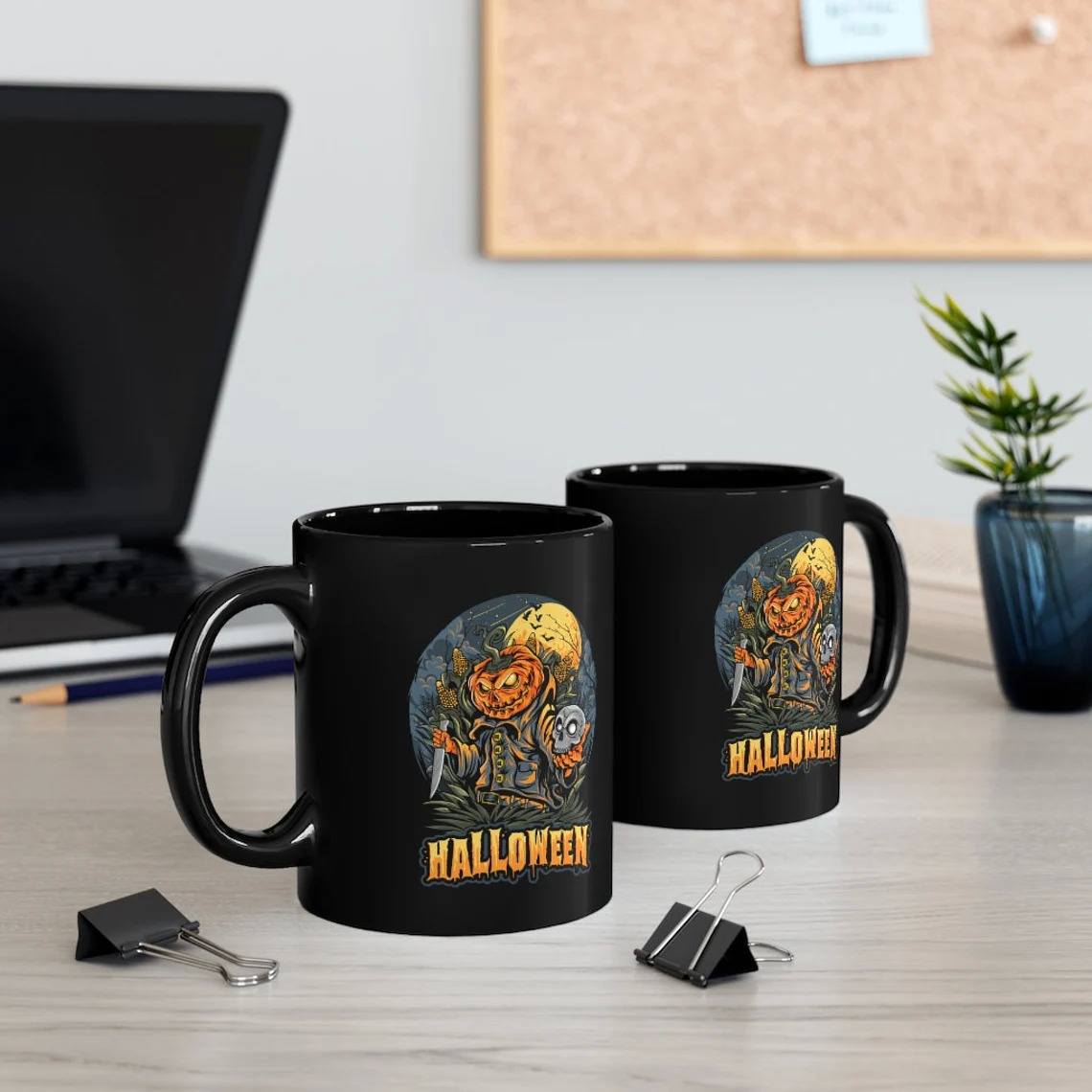 Scary Pumpkin Halloween Mug Scary Pumpkin Halloween Mug
