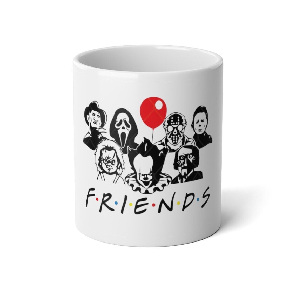 Halloween Horror Movie Friends Jumbo Mug