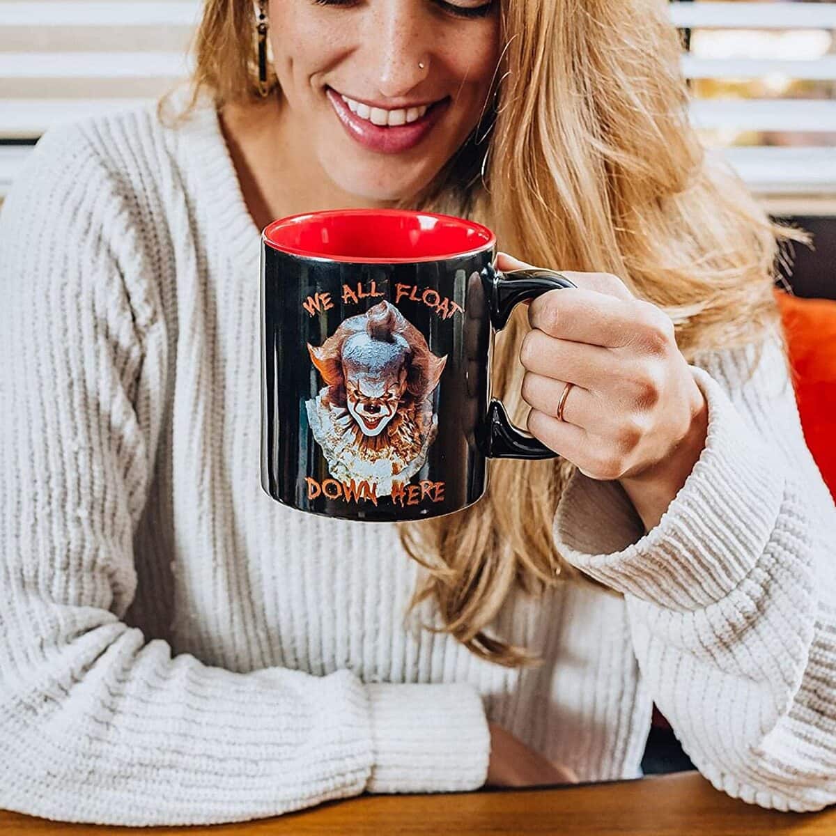Pennywise Halloween We All Float Down Here Mug Pennywise Halloween We All Float Down Here Mug