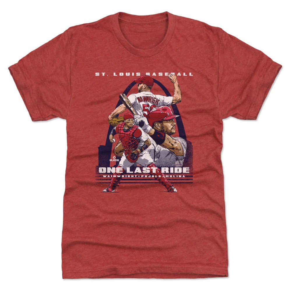 Adam Wainwright Albert Pujols & Yadier Molina St. Louis Last Ride T-Shirt