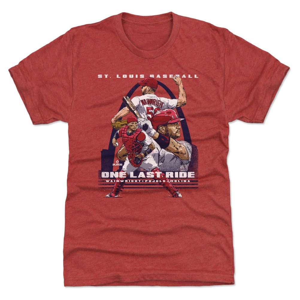 Adam Wainwright Albert Pujols & Yadier Molina St. Louis Last Ride T-Shirt Adam Wainwright Albert Pujols & Yadier Molina St. Louis Last Ride T-Shirt