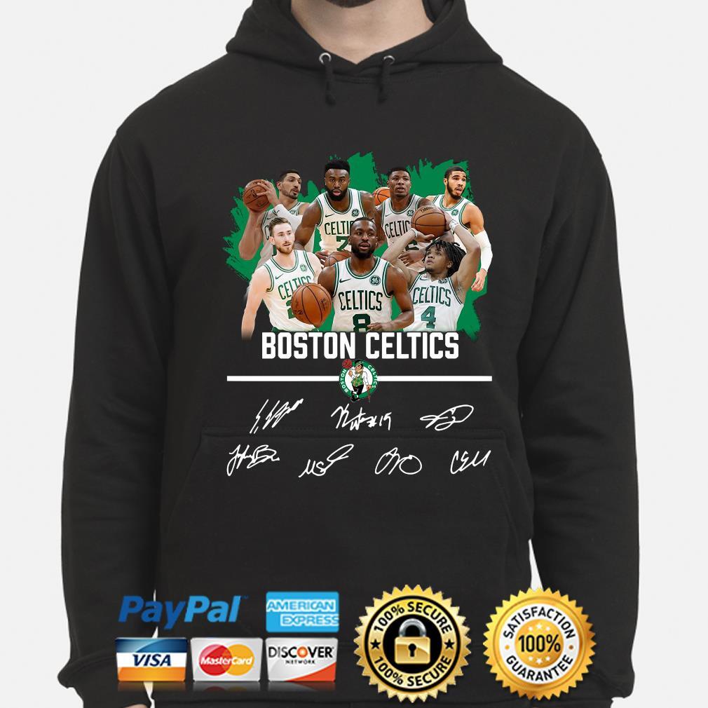 Boston Celtics Basketball Team Players Signatures T-Shirt Boston Celtics Basketball Team Players Signatures T-Shirt