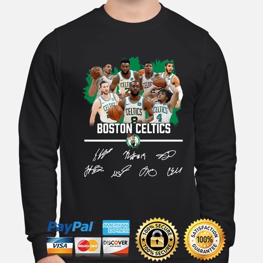 Boston Celtics Basketball Team Players Signatures T-Shirt Boston Celtics Basketball Team Players Signatures T-Shirt