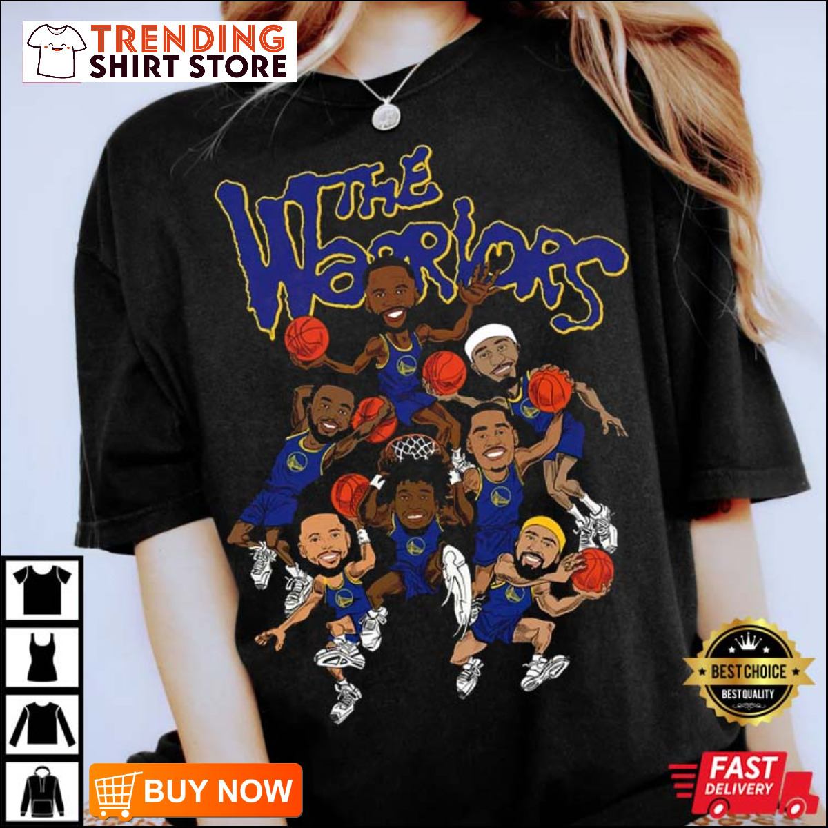 Golden State Warriors Cartoon T-Shirt Golden State Warriors Cartoon T-Shirt