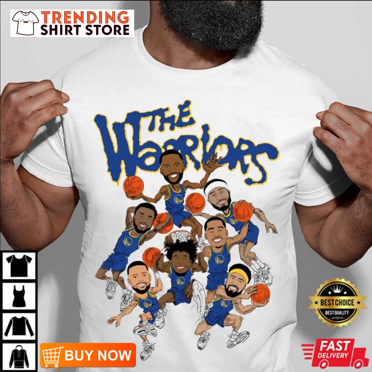 Golden State Warriors Cartoon T-Shirt Golden State Warriors Cartoon T-Shirt