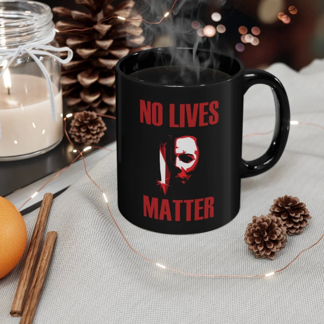 No Lives Matter Michael Myers Hornor Halloween Mug