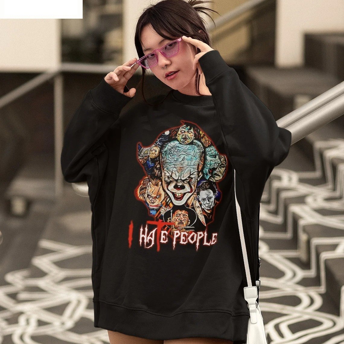 Halloween Pennywise I Hate People Vintage T-Shirt Halloween Pennywise I Hate People Vintage T-Shirt