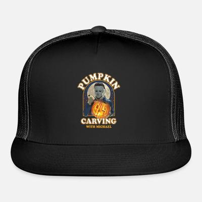 Pumpkin Carving With Michael Myers Hat Cap Pumpkin Carving With Michael Myers Hat Cap