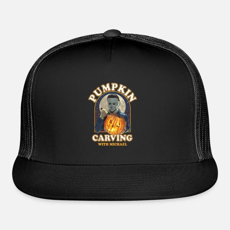Pumpkin Carving With Michael Myers Hat Cap Pumpkin Carving With Michael Myers Hat Cap