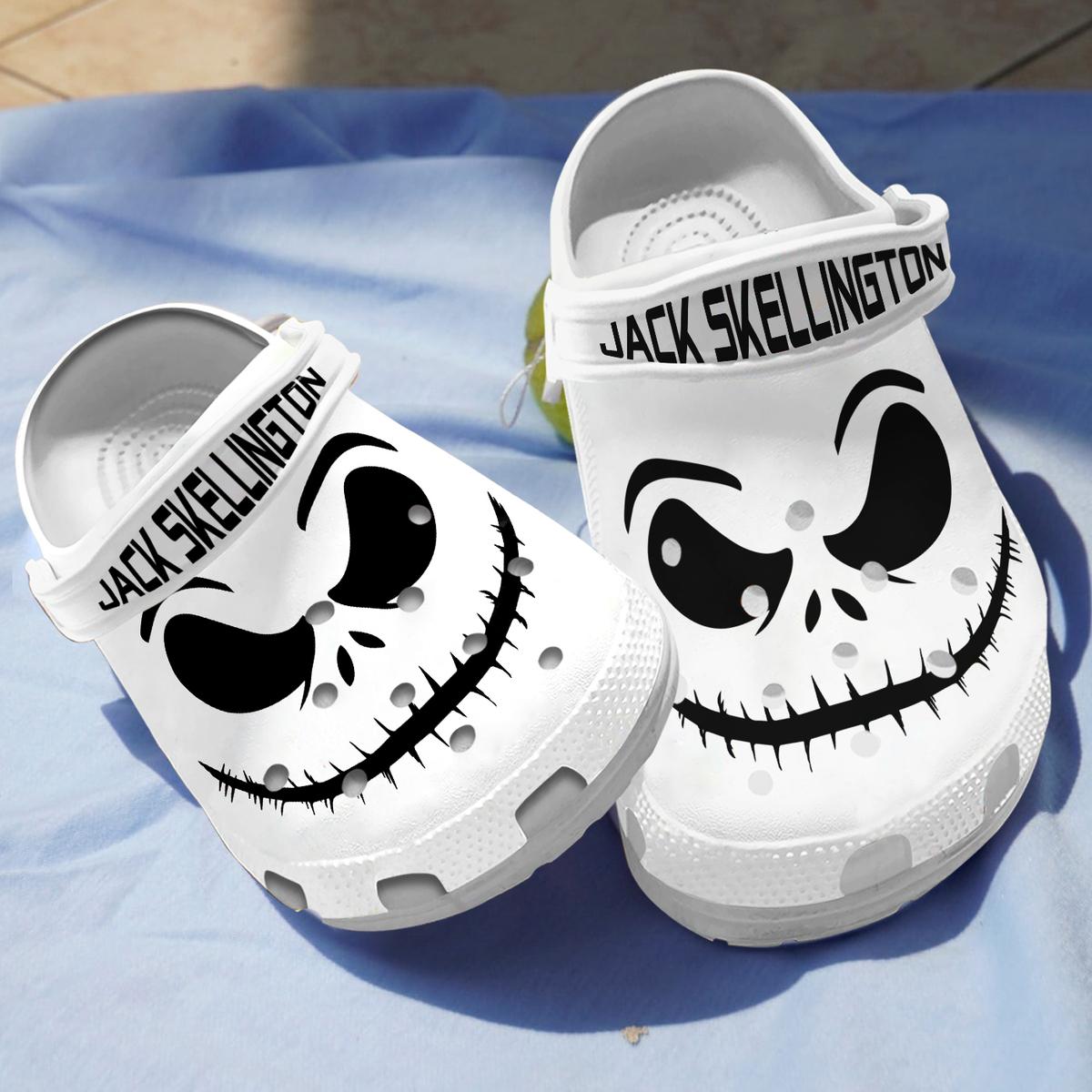 Jack Skellington Crocs Clogs Smiling Face Jack Skellington Crocs Clogs Smiling Face