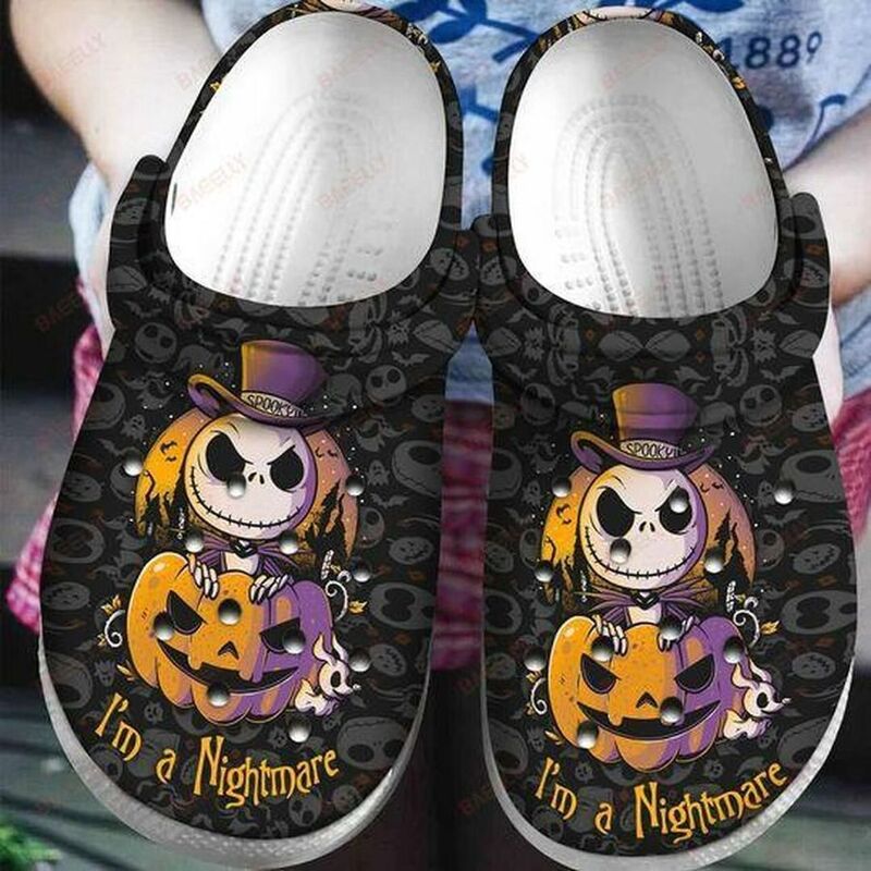 Jack Skellington Crocs Clogs I'm A Nightmare Jack Skellington Crocs Clogs I'm A Nightmare