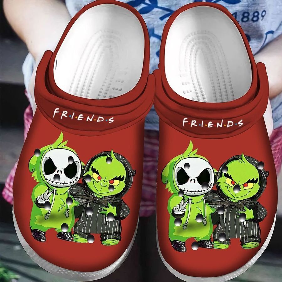 Grinch And Jack Skellington Crocs Clogs F.R.I.E.N.D.S