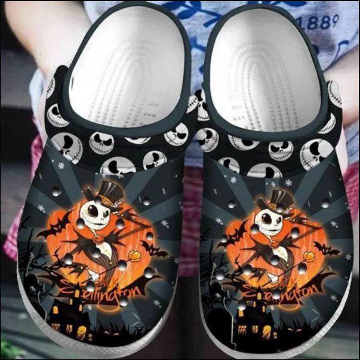 Jack Skellington Crocs Clogs Cool Halloween Gift