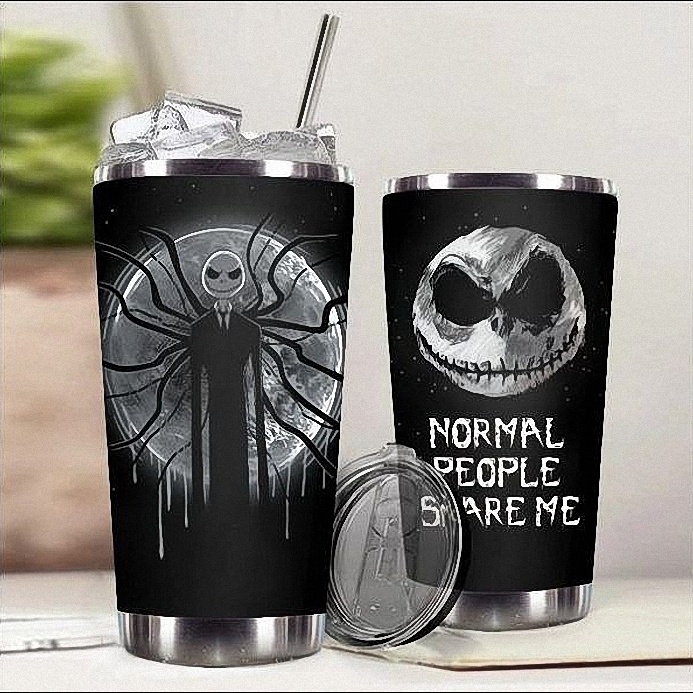 Jack Skellington Tumbler Normal People Scare Me