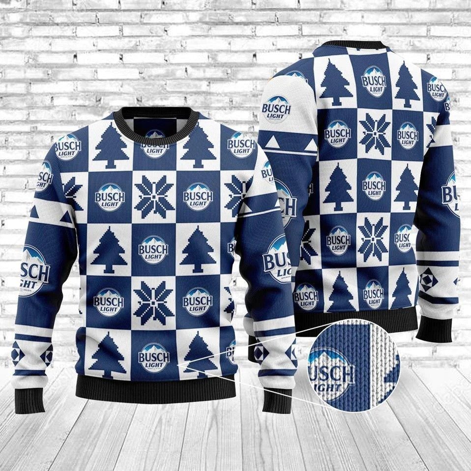 Pine Busch Light Ugly Christmas Sweater Pine Busch Light Ugly Christmas Sweater