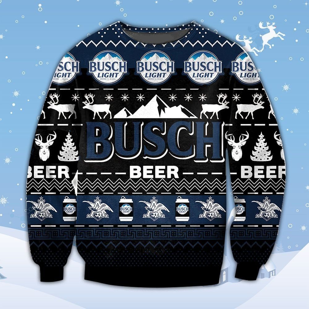 Busch Light Ugly Christmas Sweater Beer Busch Light Ugly Christmas Sweater Beer