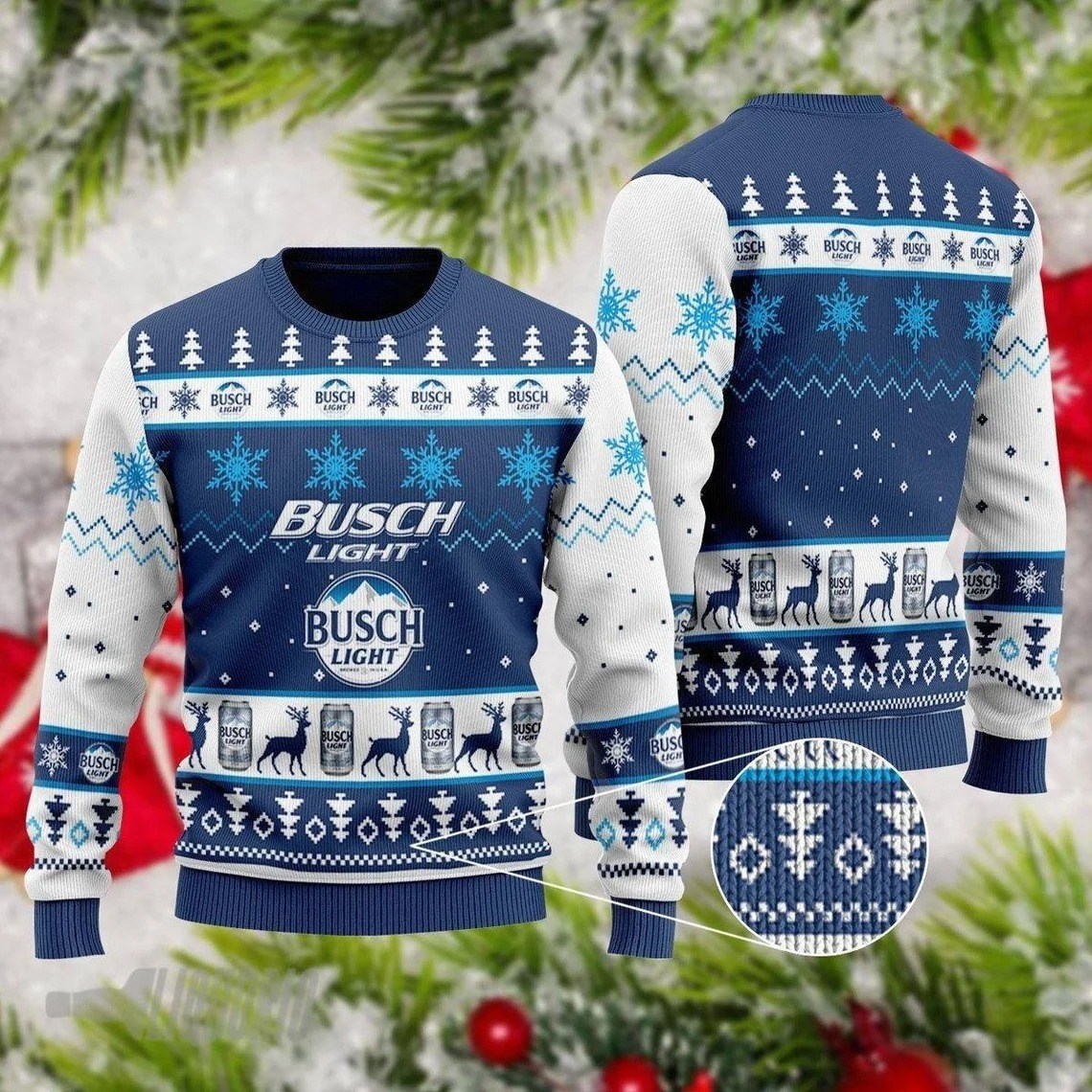 Busch Light Ugly Christmas Sweater Unique Beer Gift Busch Light Ugly Christmas Sweater Unique Beer Gift