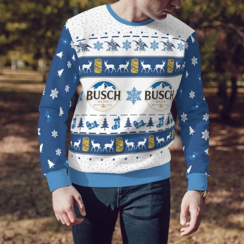 Busch Ugly Christmas Sweater Beer