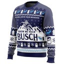 To Hell With Your Mountains Busch Ugly Christmas Sweater