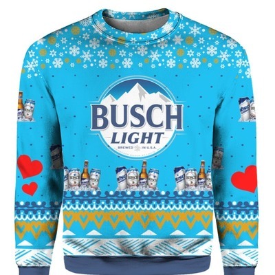 Busch Light Ugly Christmas Sweater Gift For Beer Lovers Busch Light Ugly Christmas Sweater Gift For Beer Lovers