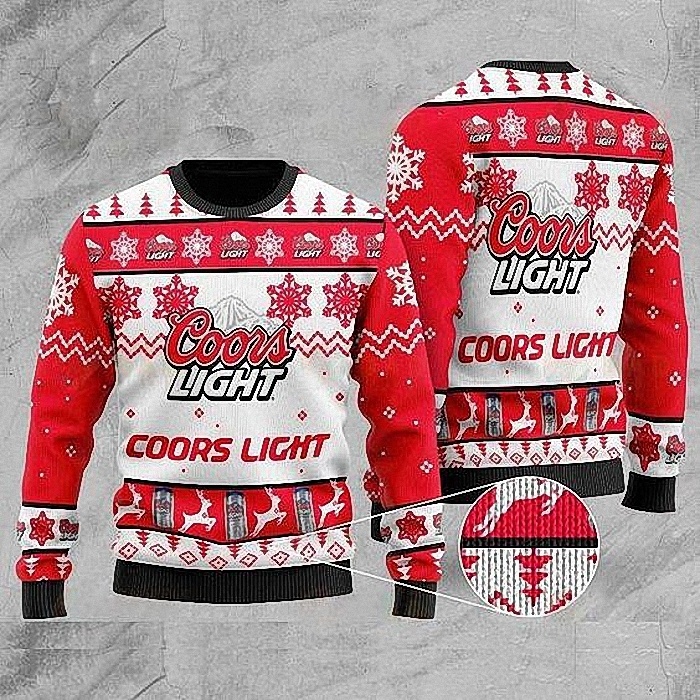 Coors Light Ugly Christmas Sweater Deer Coors Light Ugly Christmas Sweater Deer