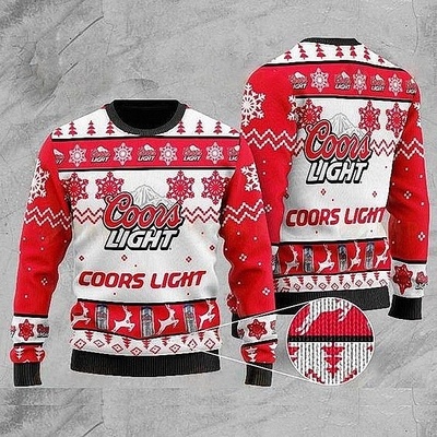 Coors Light Ugly Christmas Sweater Deer Coors Light Ugly Christmas Sweater Deer