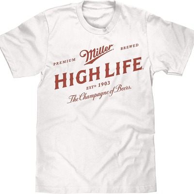 Miller High Life T-Shirt Premium Brewed The Champagne Of Beers
