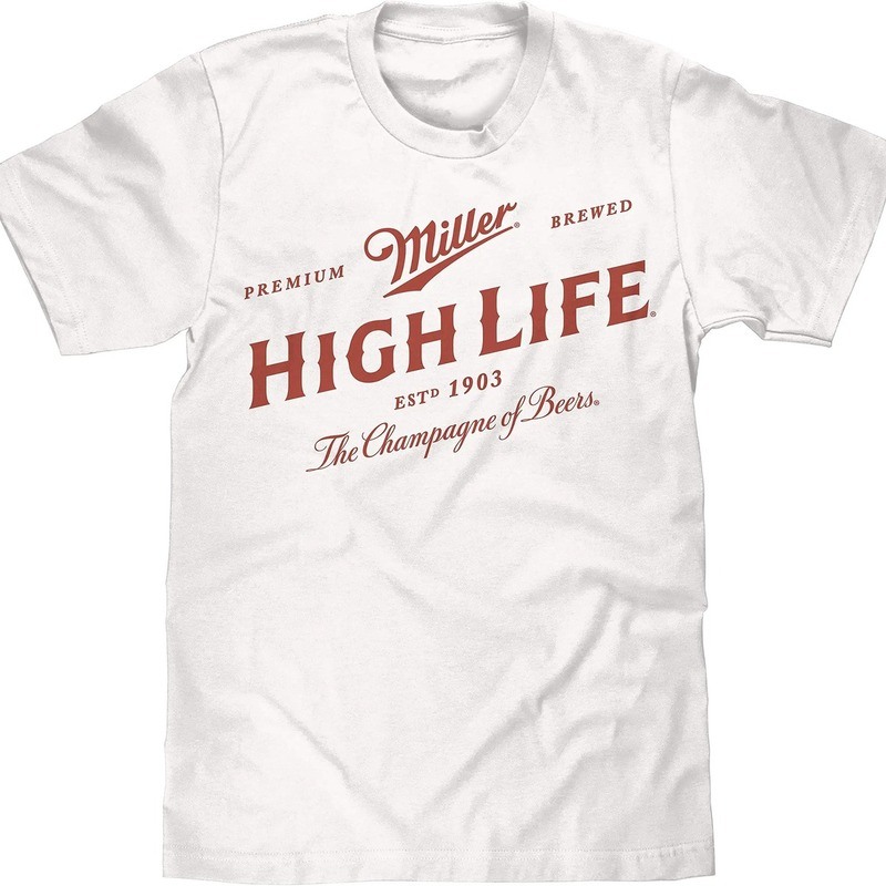 Miller High Life T-Shirt Premium Brewed The Champagne Of Beers Miller High Life T-Shirt Premium Brewed The Champagne Of Beers