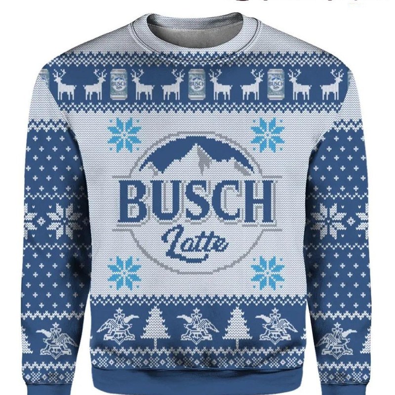 Busch Latte Beer Christmas Sweater Cool Gift Busch Latte Beer Christmas Sweater Cool Gift
